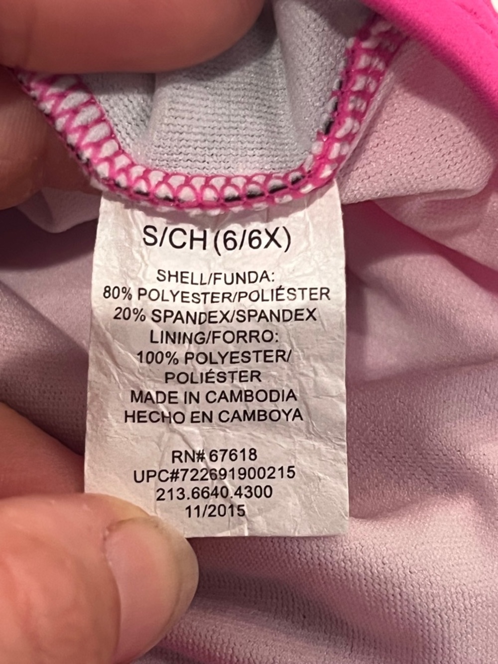 Hello Kitty Hot Pink Girls' One-Piece Swimsuit with Polka Dot Bow. So cute! - Picture 5 of 8